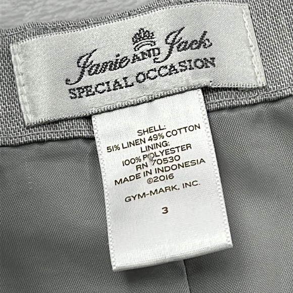 Janie & Jack 3 Linen Cotton Blend Gray Special Occasion Vest - Picture 4 of 9